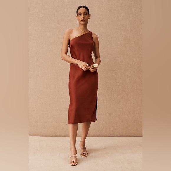 BHLDN Dresses & Skirts - BHLDN Audrie One-Shoulder Midi Dress